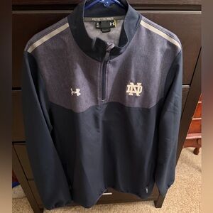 Under Armour Notre Dame Men's Navy 1/4 zip